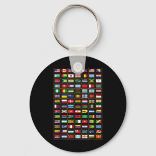 Flags Of The Countries Of The World International  Key Ring