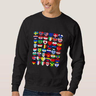 Flags Of The Countries Of The World International  Sweatshirt