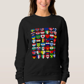Flags Of The Countries Of The World International  Sweatshirt