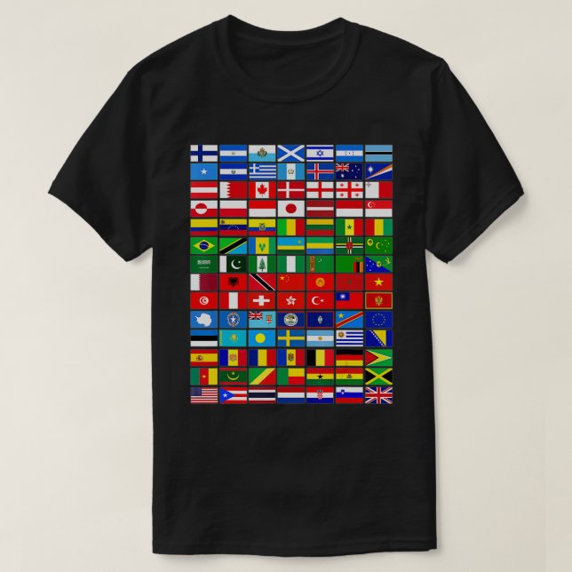 Flags of the Countries of the World International  T-Shirt (Design Front)