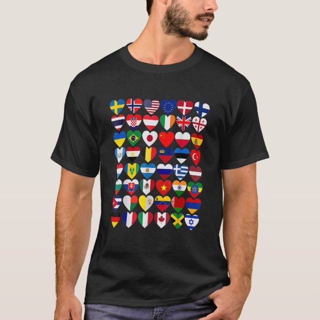 Flags of the Countries of the World International  T-Shirt (Front)