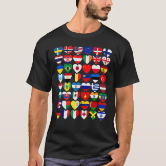 Flags Of The Countries Of The World International  T-Shirt