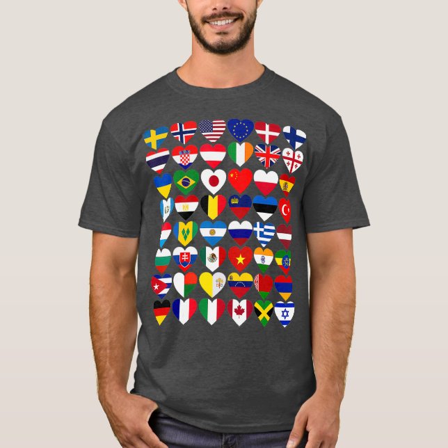 Flags of the Countries of the WorldInternational T-Shirt (Front)