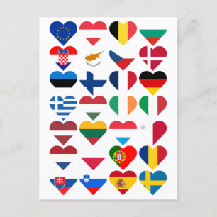 Flags of the European Union Postcard