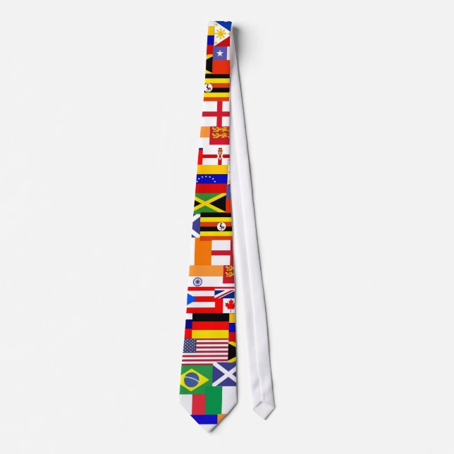 Flags of the world collage tie (Front)
