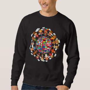 Flags Of The World Cultural Diversity Kids Around Sweatshirt