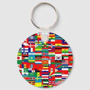 FLAGS OF THE WORLD KEY RING