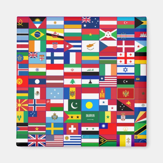 Flags of the world magnet (Front)