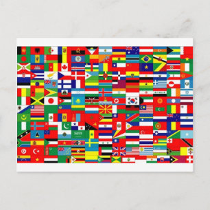 FLAGS OF THE WORLD POSTCARD