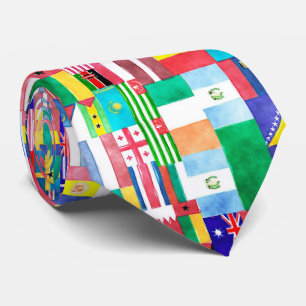 Flags of the world tie