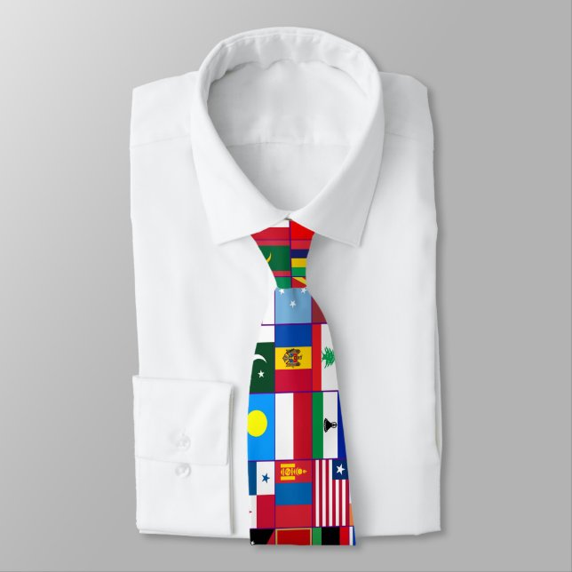 Flags of the world tie (Tied)