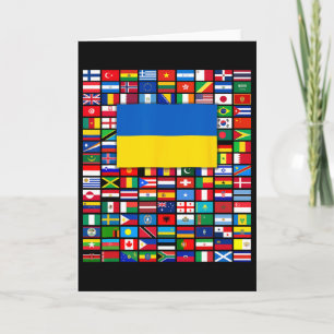 Flags Of The World Ukraine Stand With Zelensky Pea Card