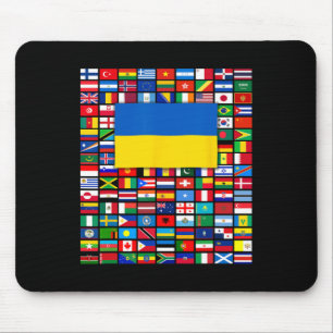 Flags Of The World Ukraine Stand With Zelensky Pea Mouse Pad