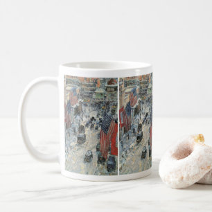 Flags on 57th Street by Frederick Childe Hassam Coffee Mug