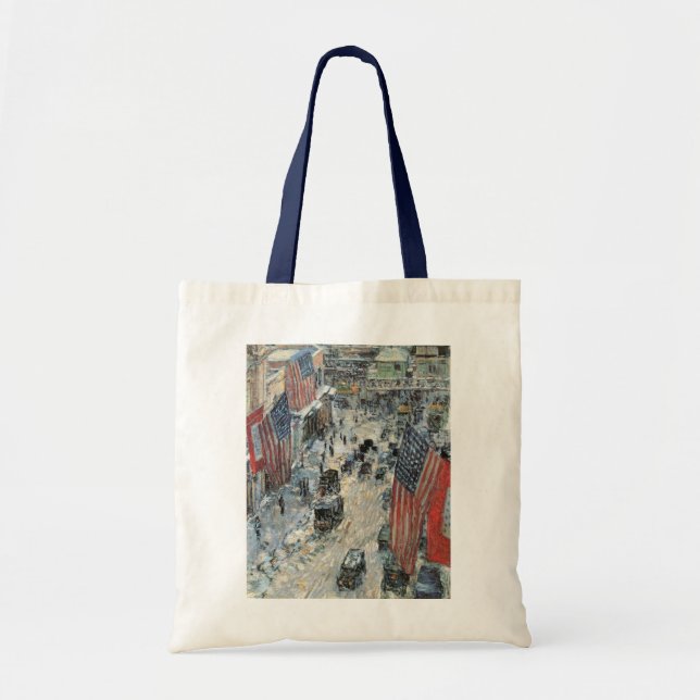 Flags on 57th Street by Frederick Childe Hassam Tote Bag (Front)