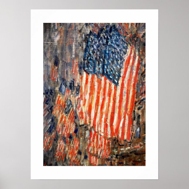 "Flags on the Waldorf". Fine Art Poster (Front)