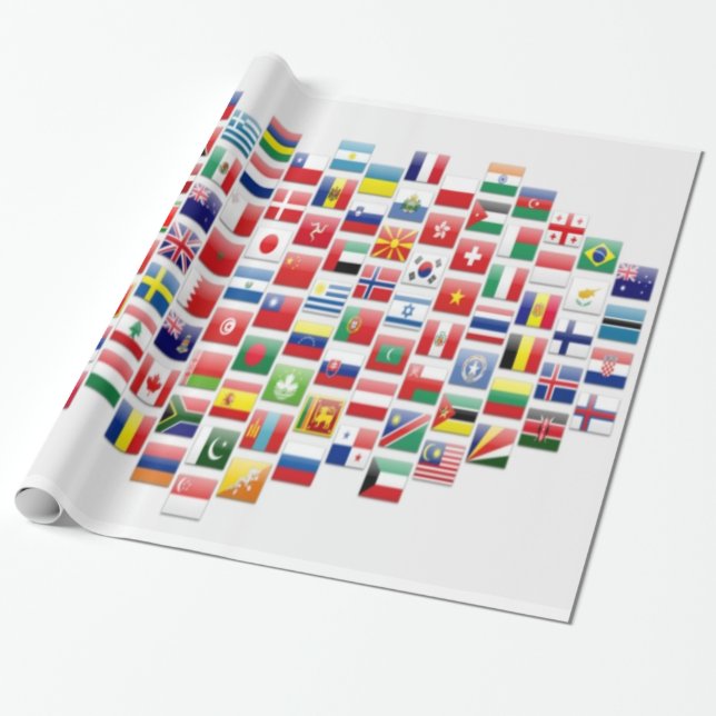 flags wallpaper wrapping paper (Unrolled)