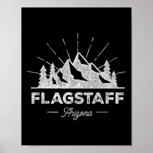 Flagstaff Arizona Az T Shirt Vintage Hiking Retro Poster