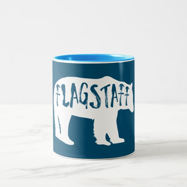 Flagstaff Arizona Bear Two-Tone Coffee Mug (Center)