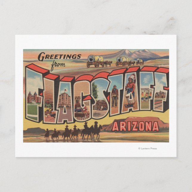 Flagstaff, Arizona - Large Letter Scenes Postcard (Front)