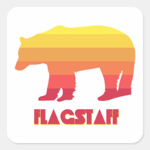 Flagstaff Arizona Rainbow Bear Square Sticker