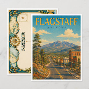 Flagstaff Arizona Route 66 GeoSaga Postcard