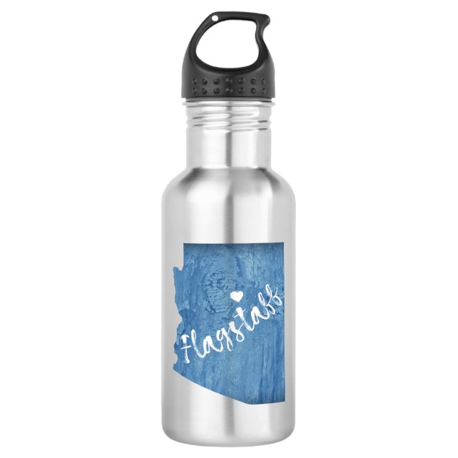 Flagstaff Arizona Wood Grain 532 Ml Water Bottle (Front)