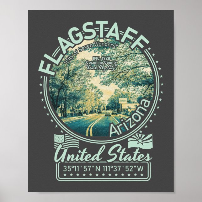 FLAGSTAFF CITY - STATE OF ARIZONA POSTER (Front)