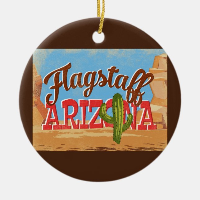 Flagstaff Ornament Arizona Desert Vintage (Front)