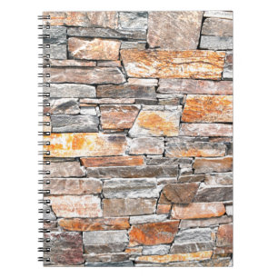 Flagstone bricks, nature stone pattern  notebook