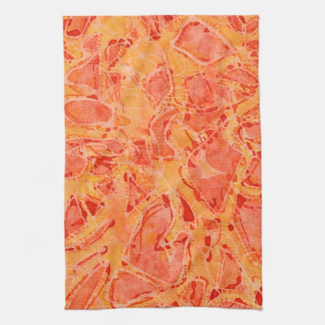 Flagstone Orange Tea Towel (Vertical)