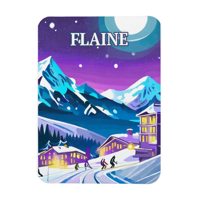 Flaine: Modern Art in the Snow Alps Magnet (Vertical)