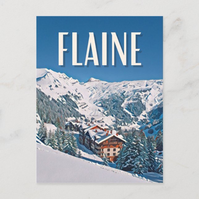 Flaine Ski Resort Postcard (Front)