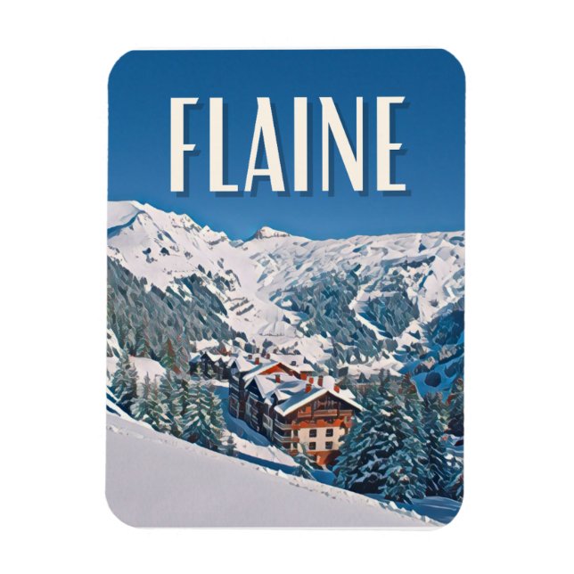 Flaine Station de ski Magnet (Vertical)
