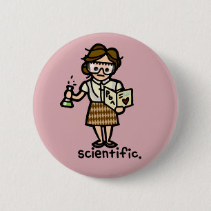 flair for the lab coat. 6 cm round badge
