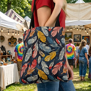Flair with Feathers Tote Bag