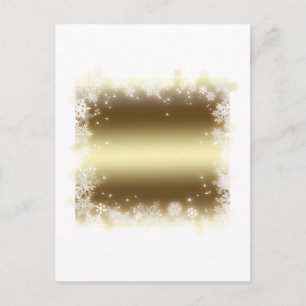 flake, gold postcard