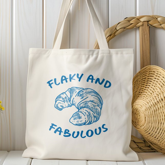 Flaky and Fabulous French Croissant, Any Colour Tote Bag (Creator Uploaded)