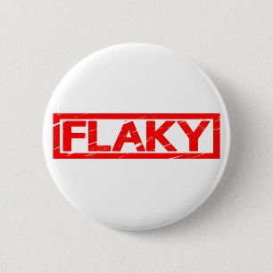 Flaky Stamp 6 Cm Round Badge