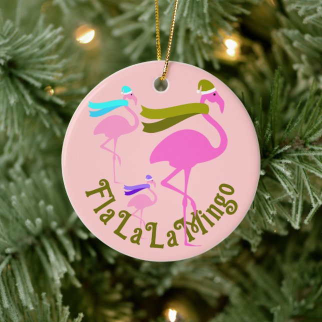 FlaLaLaMingo Ceramic Ornament (Tree)