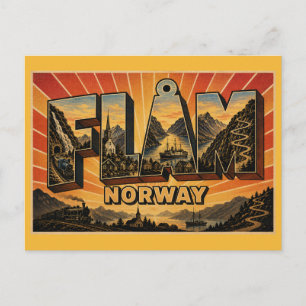 Flåm Norway Railway Postcard