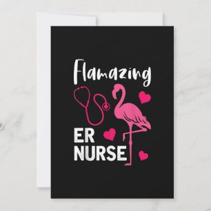 Flamazing Flamingo ER Nurse Emergency Nurse Gift Save The Date