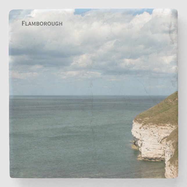 Flamborough Coast Stone Coaster (Front)