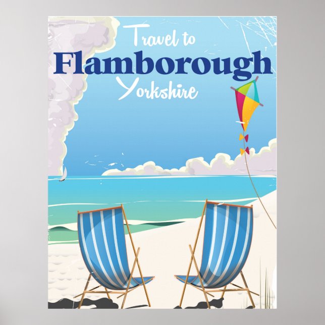 Flamborough Yorkshire travel poster (Front)