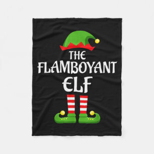 Flamboyant Elf Family Matching Group Christmas  Fleece Blanket