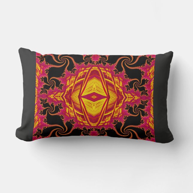 Flamboyant fractal lumbar cushion (Front)