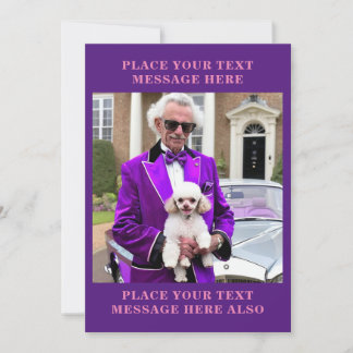 Flamboyant Funny Old Gay Guy Humour Greeting Card