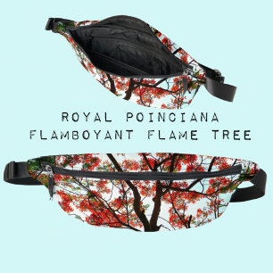 Flamboyant Royal Poinciana Tree Botanical Bum Bags