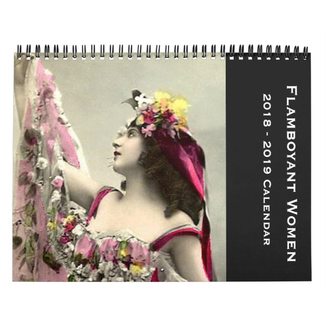 Flamboyant Women 12 Month Start September 2018 Calendar (Cover)