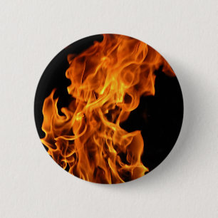 Flame 6 Cm Round Badge